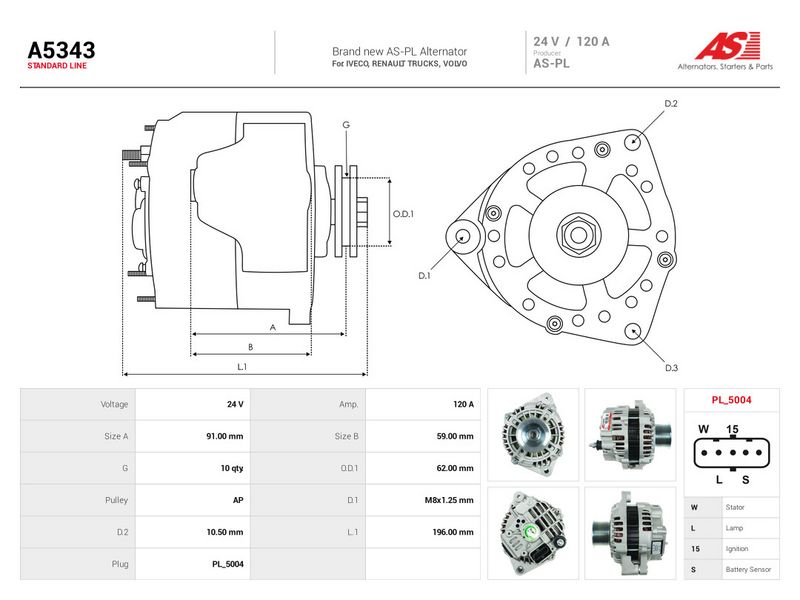 Generaator, AS-PL A5343
