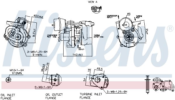 Турбина SUZUKI SPLASH (08-) 1.3 CDTi (выр-во Nissens)