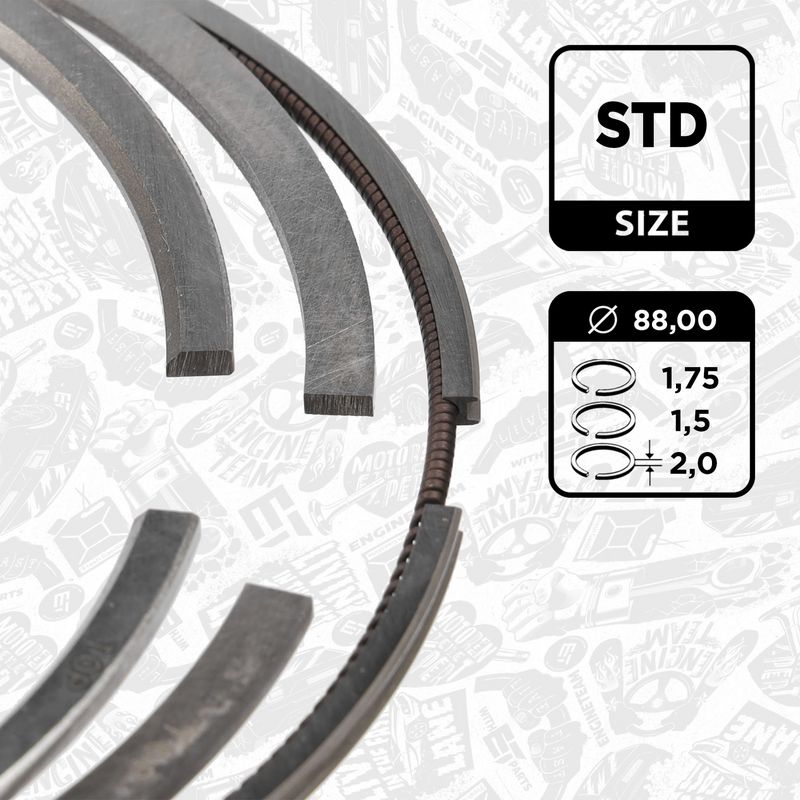 Product Image - Zuigerveerset - R1014600 - ET ENGINETEAM