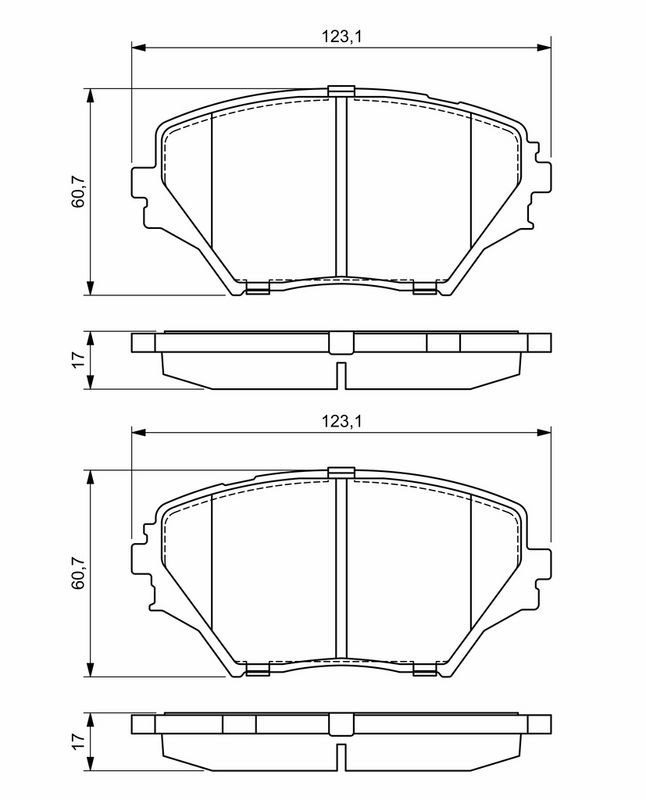 BOSCH Plaquettes de frein à disque 0 986 424 719