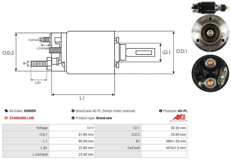 Magnetlülitus, starter, AS-PL SS9059