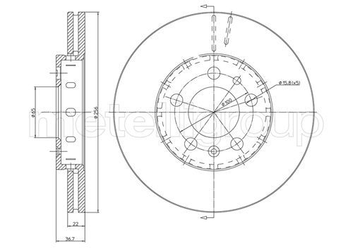 CIFAM Volkswagen диск гальмівний передній Audi, Seat, Skoda Fabia, Octavia, Roomster, Golf IV, Polo