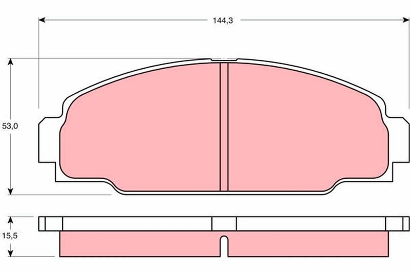 Комплект гальмівних накладок, дискове гальмо, Trw GDB3090