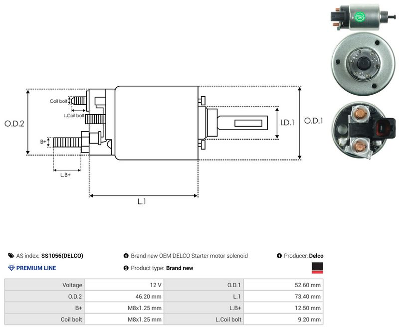 AS-PL SS1056(DELCO) Solenoid Switch, starter