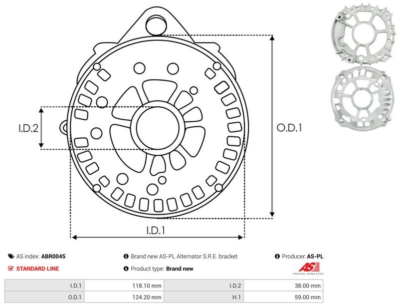 AS-PL ABR0045 Protective Cap, alternator