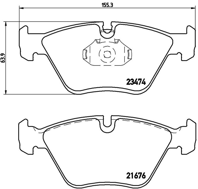 Piduriklotsi komplekt, ketaspidur, BREMBO P 06 042