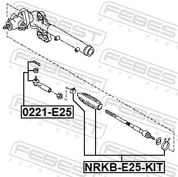 FEBEST NRKB-E25-KIT Bellow, steering