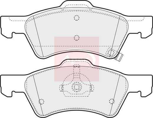APEC Brake Pad Set, disc brake PAD1222