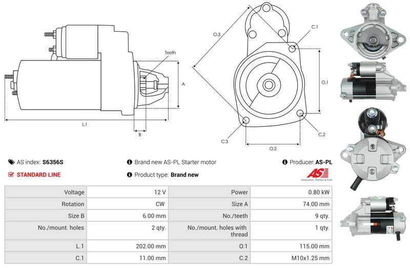 AS-PL S6356S Starter