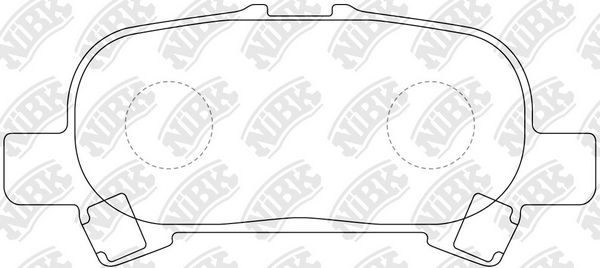 Комплект гальмівних накладок, дискове гальмо, Nibk PN0427