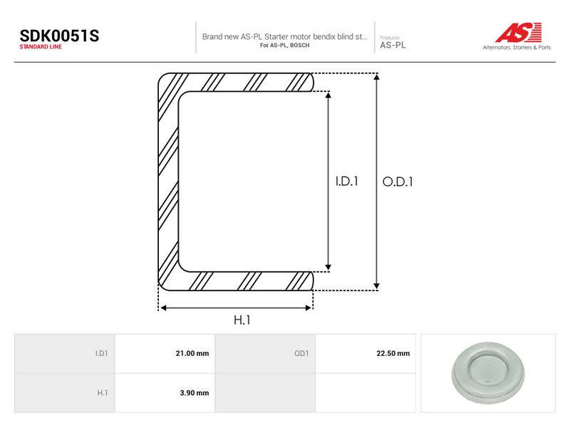 Remondikomplekt, Starter, AS-PL SDK0051S