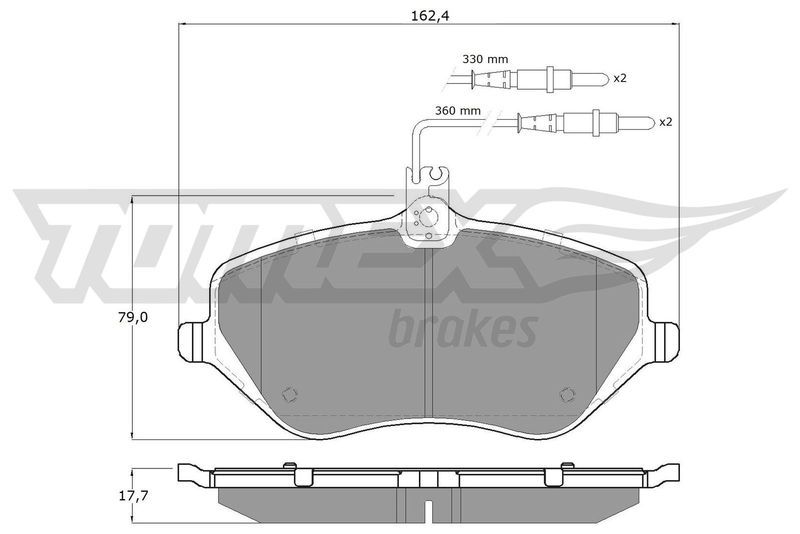 TOMEX Brakes fékbetétkészlet, tárcsafék TX 14-68