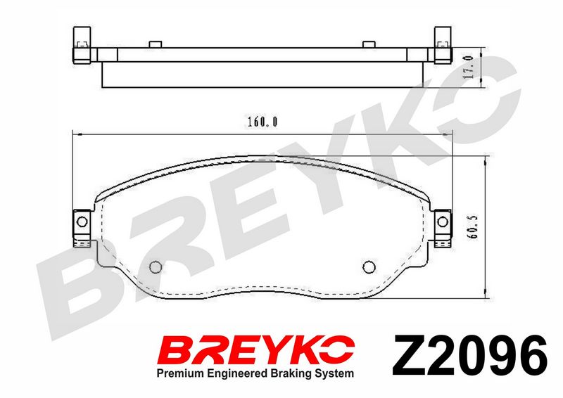 DAVID VASCO Z2096 Brake Pad Set, disc brake