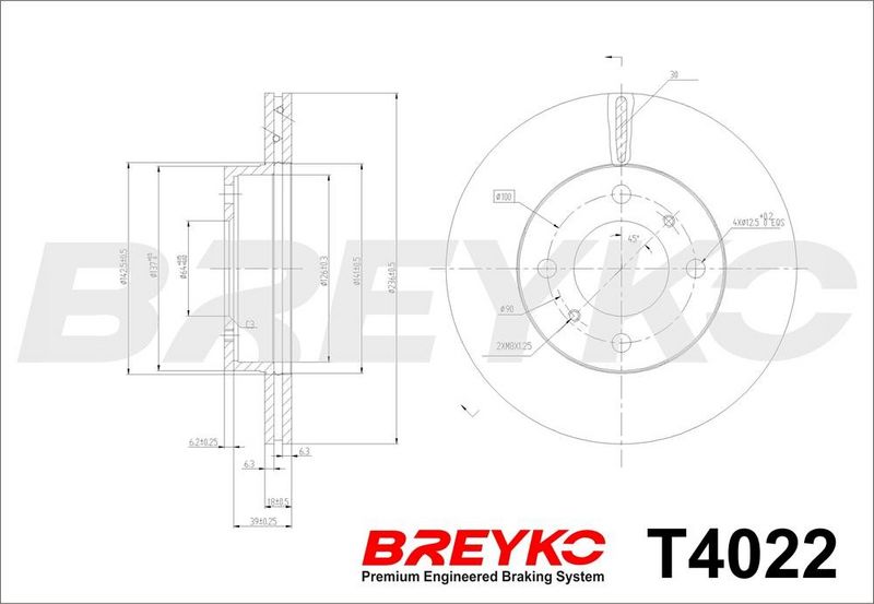 DAVID VASCO T4022 Гальмівний диск