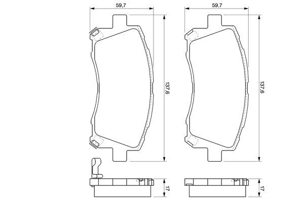 BOSCH тормозные колодки передний Subaru Forester, Impreza, Legacy 98-