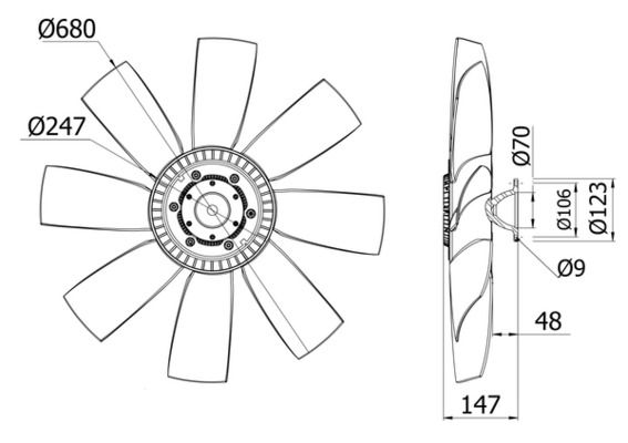Product Image - Koelventilatorwiel - CFF434000S - MAHLE
