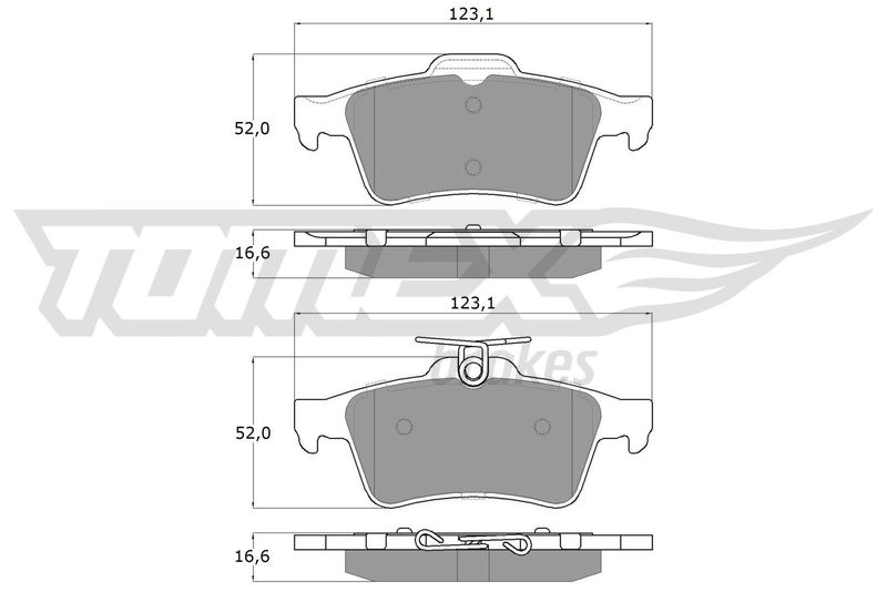 TOMEX Brakes fékbetétkészlet, tárcsafék TX 14-28