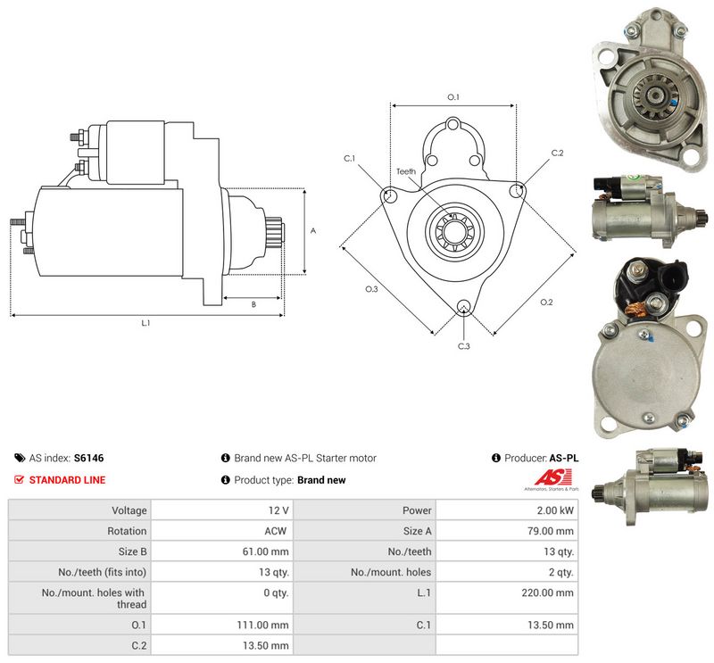 Starter, AS-PL S6146