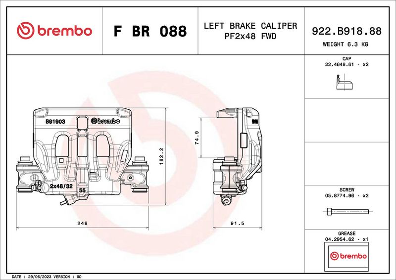 BREMBO F BR 088 Brake Caliper