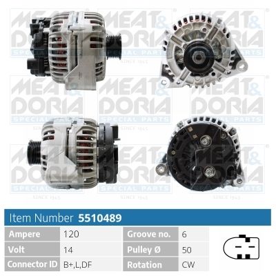 MEAT & DORIA Dynamo / Alternator 5510489