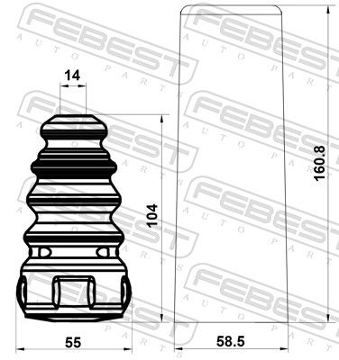 FEBEST STSHB-ALTR-KIT Dust Cover Kit, shock absorber