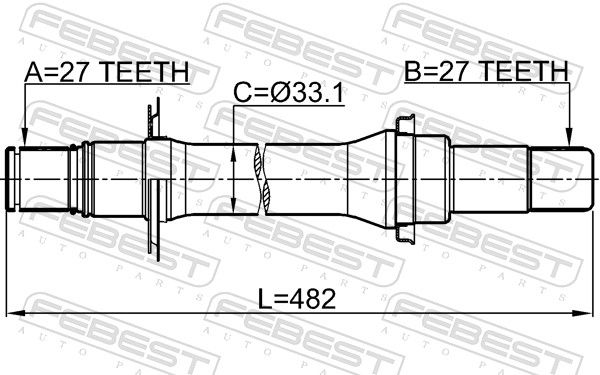 FEBEST 1412-ACT2WDRH Drive Shaft