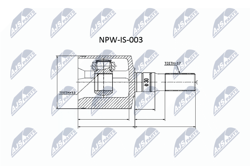 NTY csuklókészlet, hajtótengely NPW-IS-003