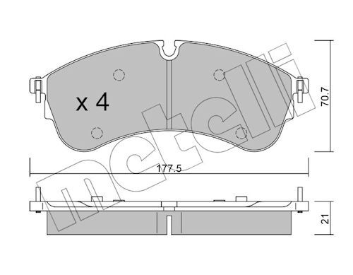 Plaquettes+de+frein+à+disque METELLI 22-1174-0