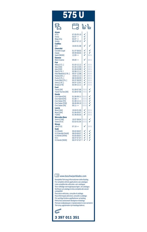 BOSCH 3 397 011 351 Wiper Blade