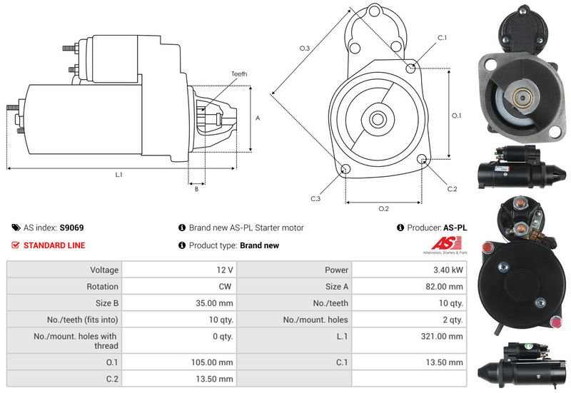 AS-PL S9069 Starter