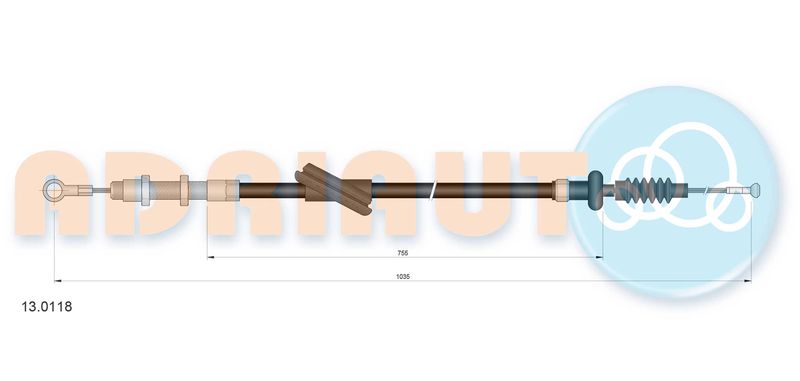 ADRIAUTO 13.0118 - Cable Pull, clutch control