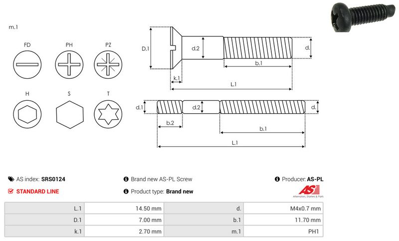 AS-PL SRS0124 Repair Set, alternator