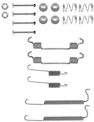 Комплект приладдя, гальмівна колодка, Hella Pagid 8DZ355200-811