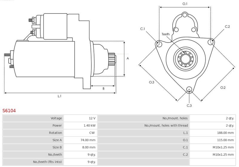 AS-PL S6104 Starter