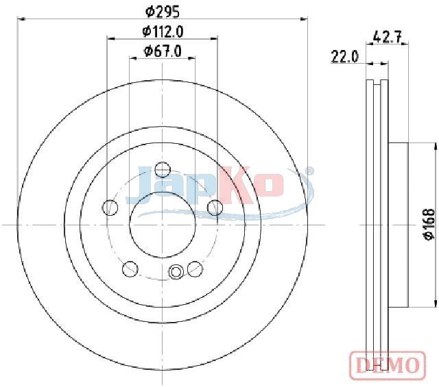JAPKO 610512C Brake Disc