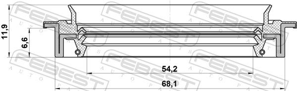 FEBEST 95JDS-56680712X Seal Ring, wheel hub