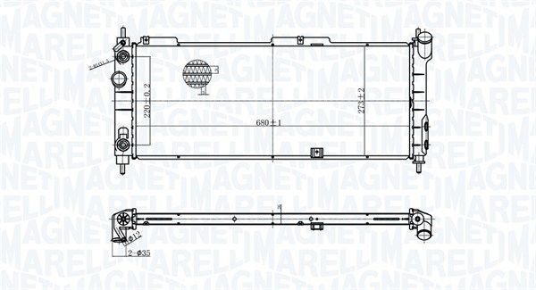 MAGNETI MARELLI hűtő, motorhűtés 350213174400