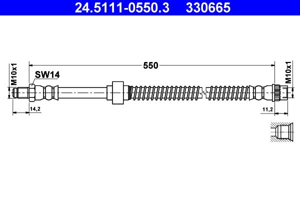 Гальмівний шланг, Ate 24.5111-0550.3