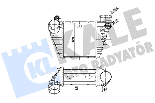 KALE Volkswagen Інтеркулер Golf IV, Audi A3, Skoda Octavia II 1.8T/1.9TDI