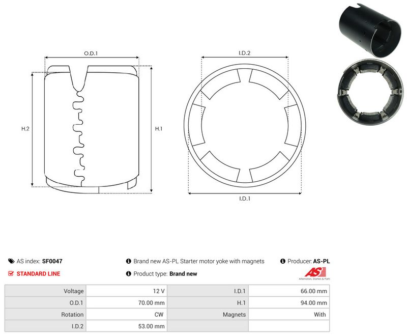 AS-PL SF0047 Field Winding, starter