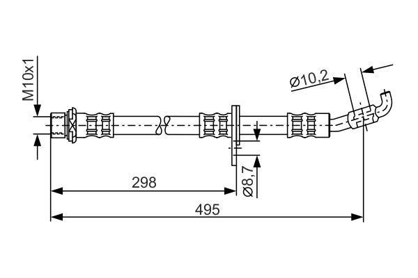 BOSCH тормозной шланг передний TOYOTA Camry 96-01