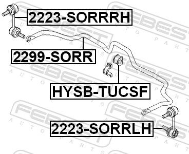 FEBEST 2299-SORR Stabiliser Bar, suspension