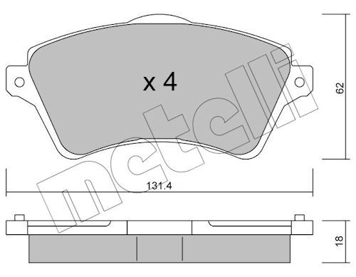 Plaquettes+de+frein+à+disque METELLI 22-0349-0
