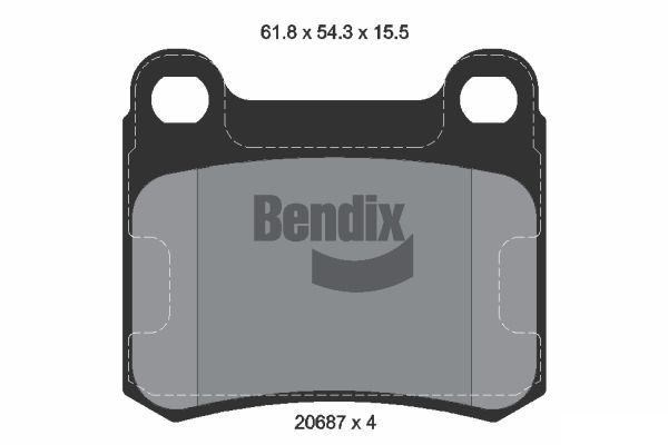 BENDIX Braking fékbetétkészlet, tárcsafék BPD1512