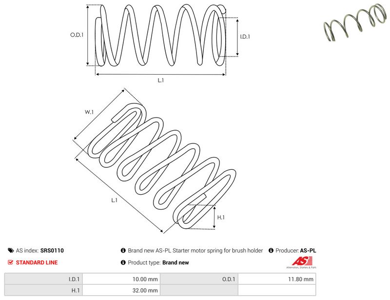 AS-PL SRS0110 Repair Kit, starter
