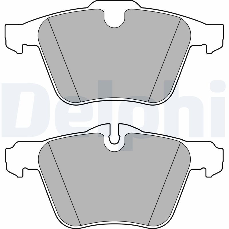 Комплект гальмівних накладок, дискове гальмо, Delphi LP2766