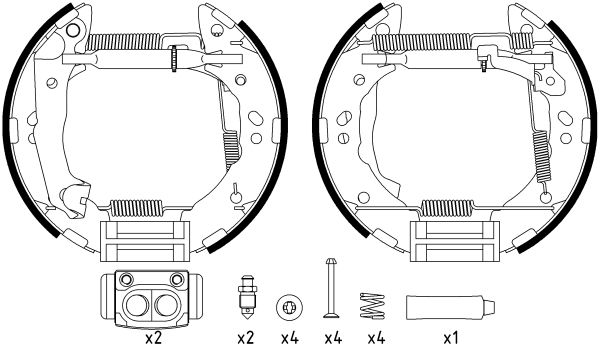 HELLA fékpofakészlet 8DB 355 022-631