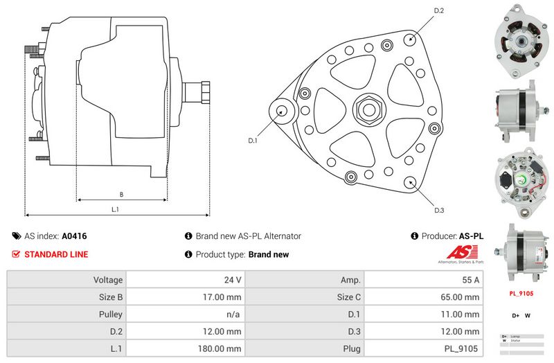 AS-PL A0416 Alternator