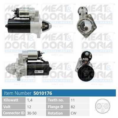 MEAT & DORIA Startmotor / Starter 5010176