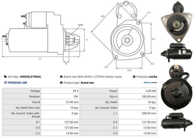 AS-PL S9093(LETRIKA) Starter